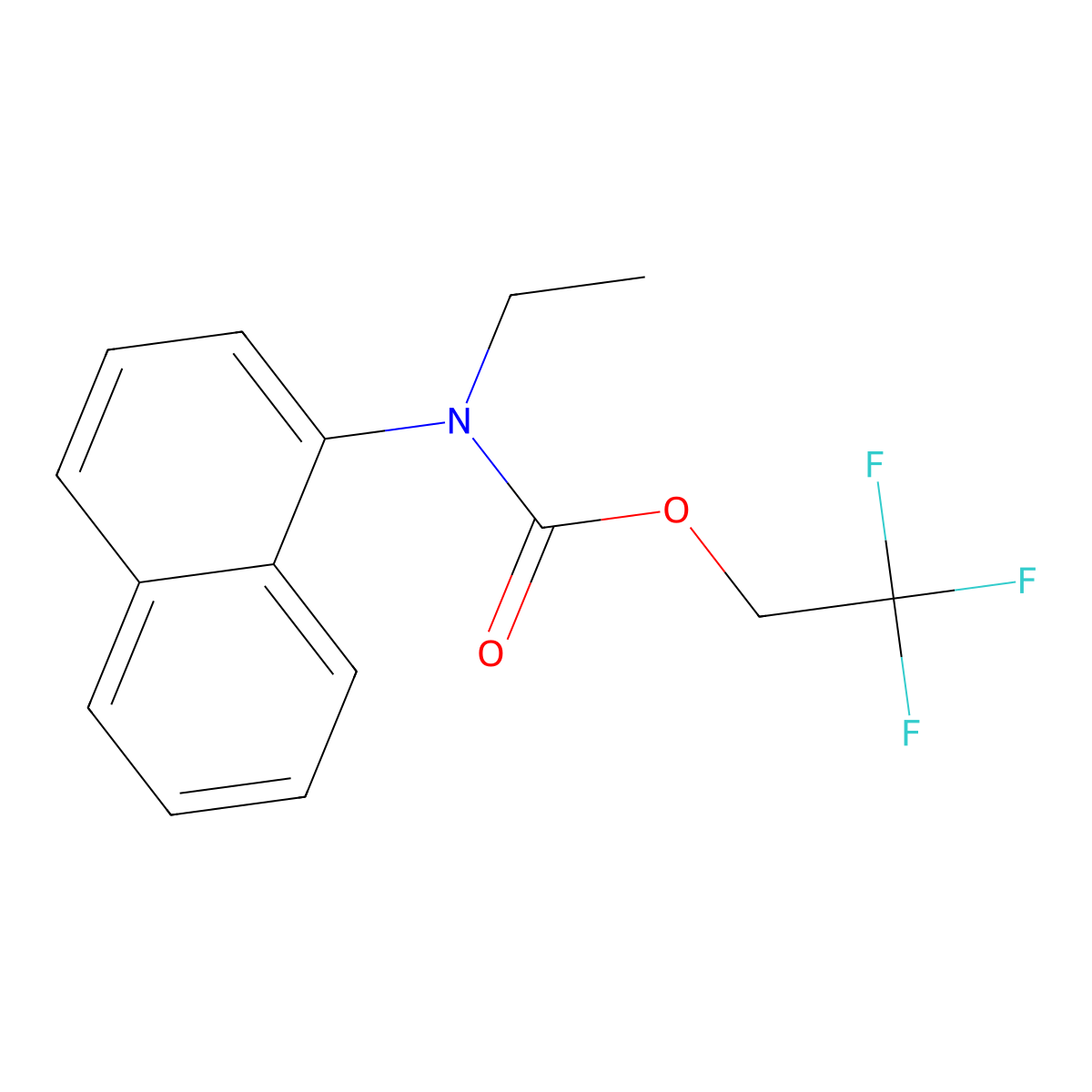 2,2,2-Trifluoroethyl N-ethyl-N-(naphthalen-1-yl)carbamate molecular structure, CAS 1087788-50-8