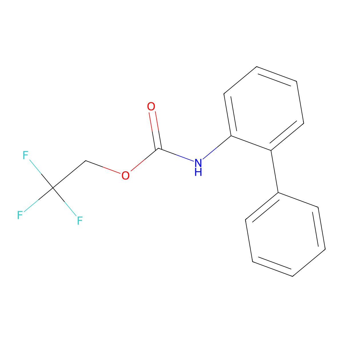 2,2,2-trifluoroethyl N-{[1,1'-biphenyl]-2-yl}carbamate molecular structure, CAS 1087788-51-9
