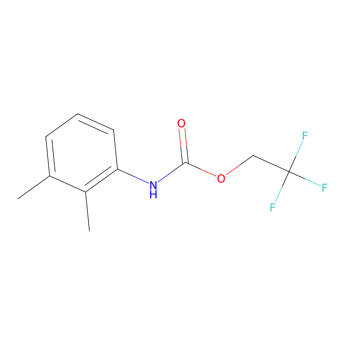 2,2,2-trifluoroethyl N-(2,3-dimethylphenyl)carbamate molecular structure, CAS 1087788-57-5