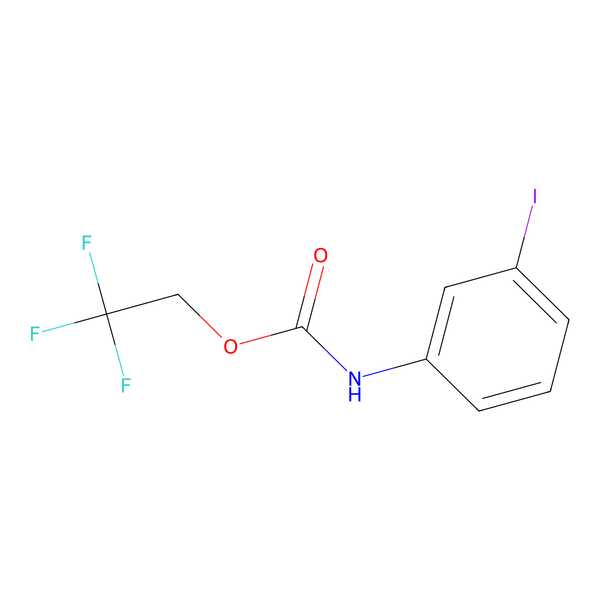 2,2,2-trifluoroethyl N-(3-iodophenyl)carbamate molecular structure, CAS 1087788-59-7