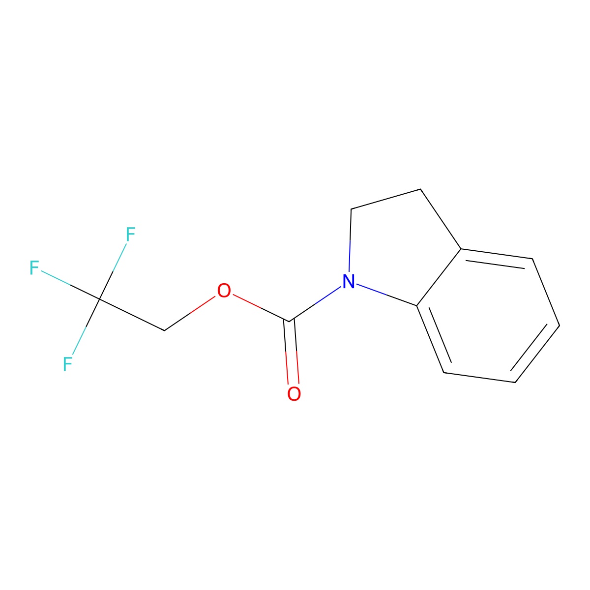 2,2,2-Trifluoroethyl indoline-1-carboxylate molecular structure, CAS 1087788-61-1