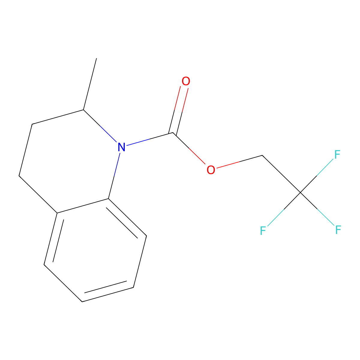 2,2,2-Trifluoroethyl 2-methyl-1,2,3,4-tetrahydroquinoline-1-carboxylate molecular structure, CAS 1087788-63-3