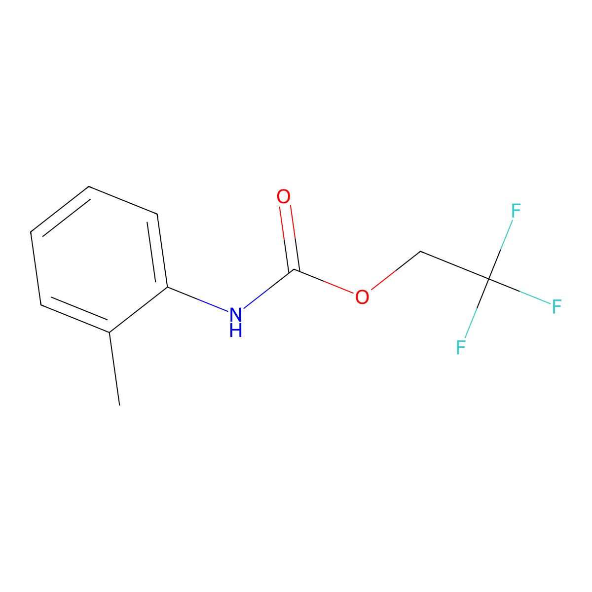 2,2,2-trifluoroethyl N-(2-methylphenyl)carbamate molecular structure, CAS 1087788-64-4
