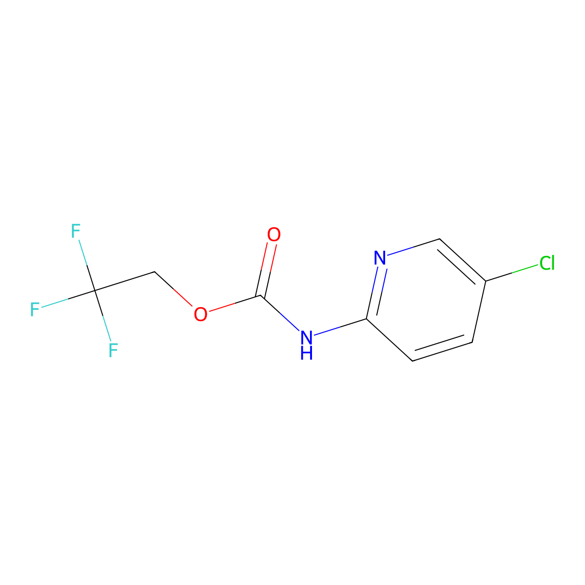 2,2,2-Trifluoroethyl N-(5-chloro-2-pyridinyl)carbamate molecular structure, CAS 1087788-67-7