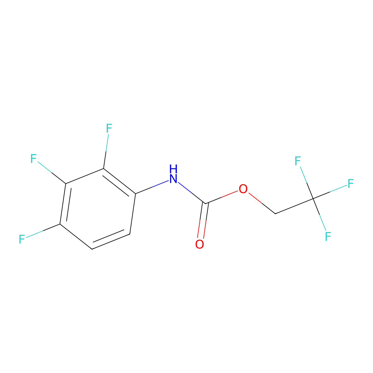 2,2,2-trifluoroethyl N-(2,3,4-trifluorophenyl)carbamate molecular structure, CAS 1087788-69-9