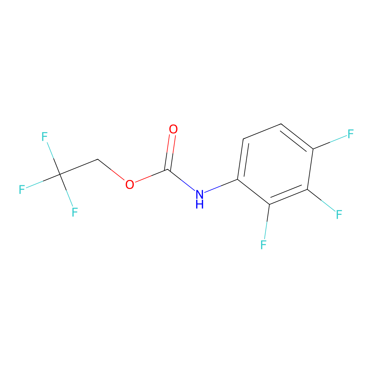2,2,2-trifluoroethyl N-(2,3,4-trifluorophenyl)carbamate molecular structure, CAS 1087788-69-9
