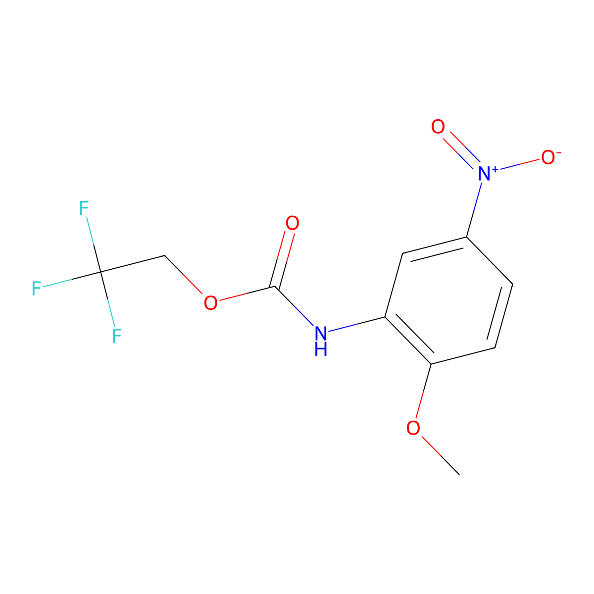 2,2,2-trifluoroethyl N-(2-methoxy-5-nitrophenyl)carbamate molecular structure, CAS 1087788-70-2