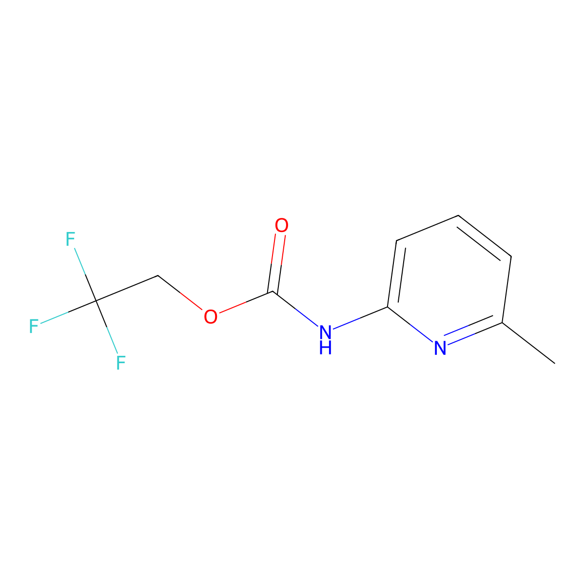 2,2,2-trifluoroethyl N-(6-methylpyridin-2-yl)carbamate molecular structure, CAS 1087788-71-3