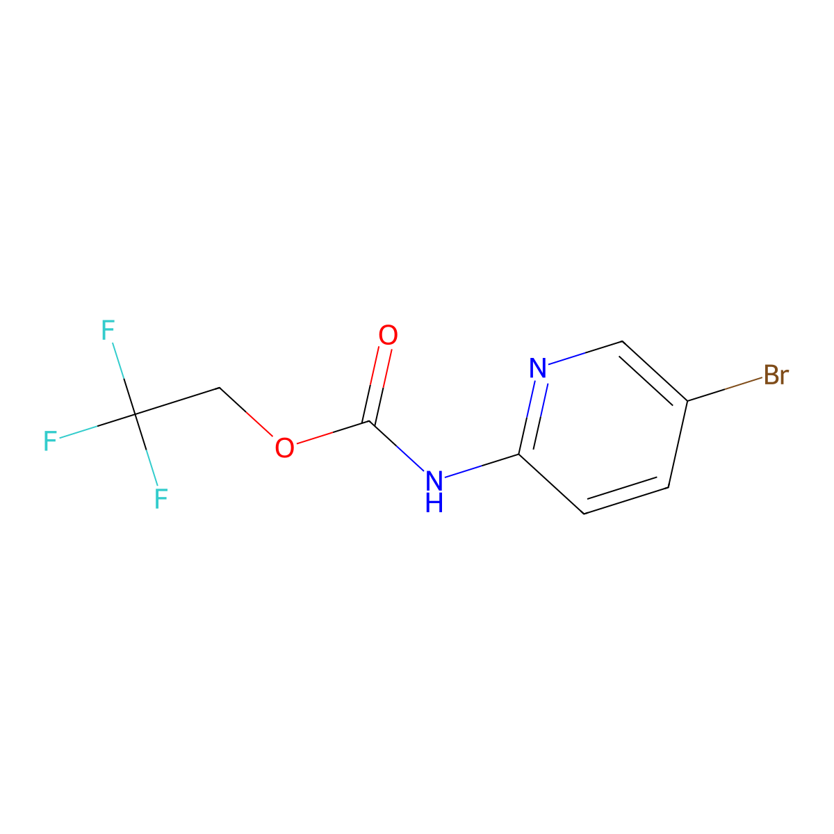 2,2,2-trifluoroethyl N-(5-bromopyridin-2-yl)carbamate molecular structure, CAS 1087788-73-5
