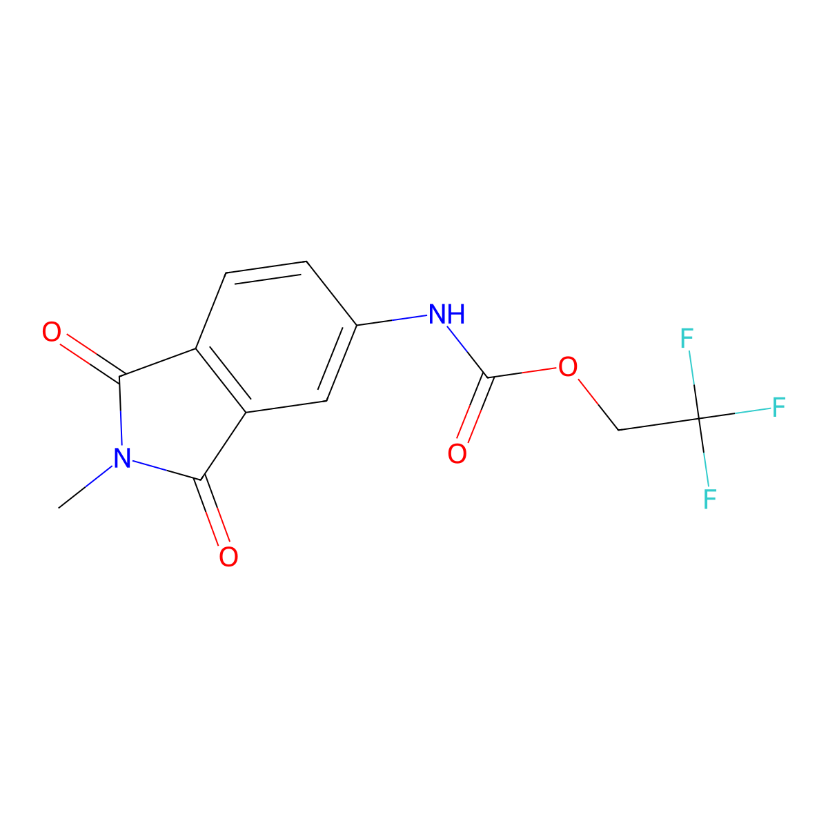 2,2,2-trifluoroethyl N-(2-methyl-1,3-dioxo-2,3-dihydro-1H-isoindol-5-yl)carbamate molecular structure, CAS 1087788-74-6