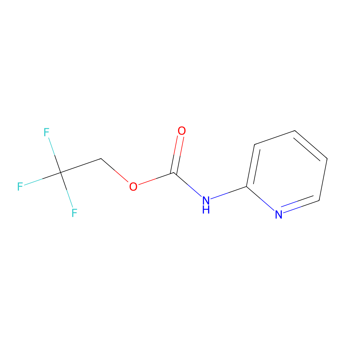 2,2,2-trifluoroethyl N-(pyridin-2-yl)carbamate molecular structure, CAS 1087788-75-7