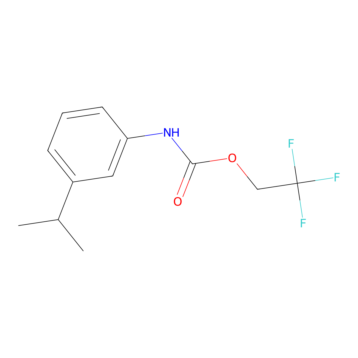2,2,2-trifluoroethyl N-[3-(propan-2-yl)phenyl]carbamate molecular structure, CAS 1087788-76-8