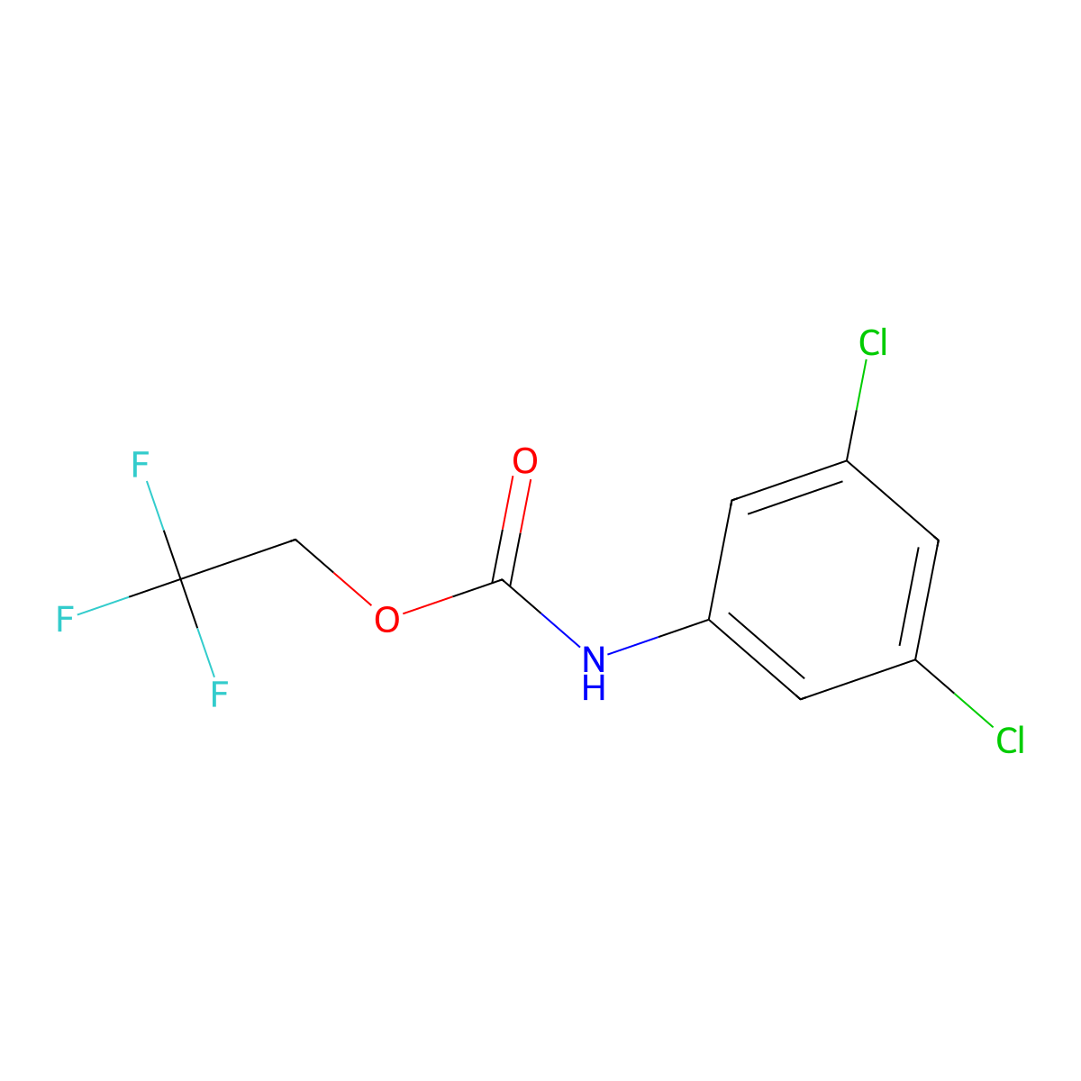 2,2,2-Trifluoroethyl N-(3,5-dichlorophenyl)carbamate molecular structure, CAS 1087788-79-1