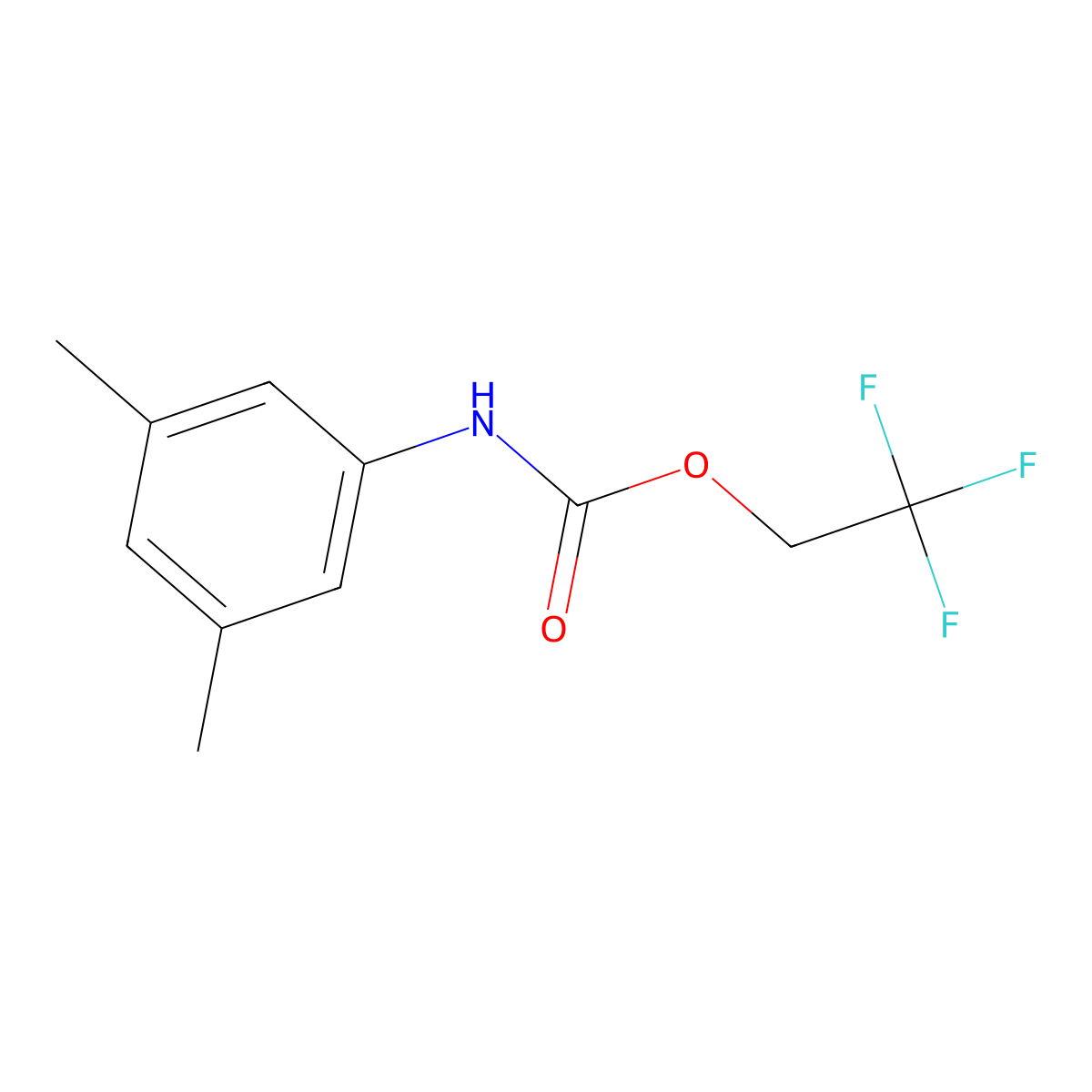 2,2,2-trifluoroethyl N-(3,5-dimethylphenyl)carbamate molecular structure, CAS 1087788-80-4