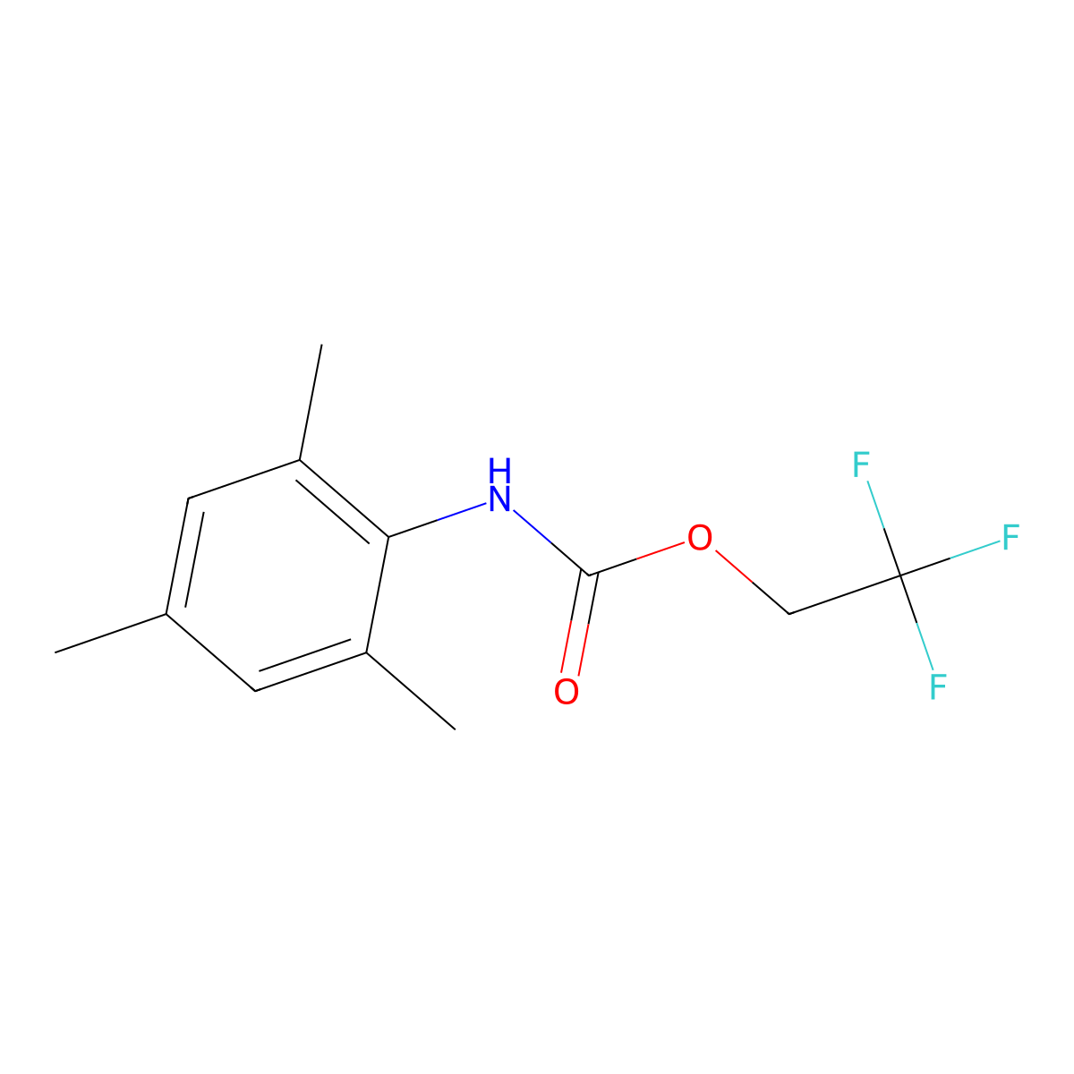 2,2,2-Trifluoroethyl mesitylcarbamate molecular structure, CAS 1087788-81-5
