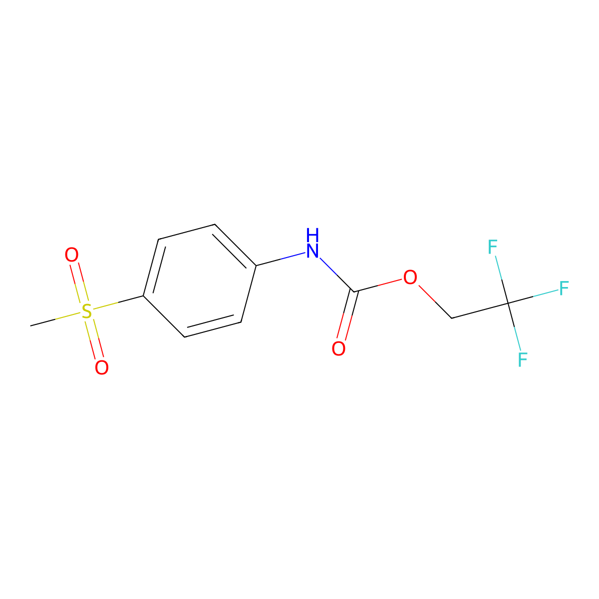 2,2,2-trifluoroethyl N-(4-methanesulfonylphenyl)carbamate molecular structure, CAS 1087788-82-6