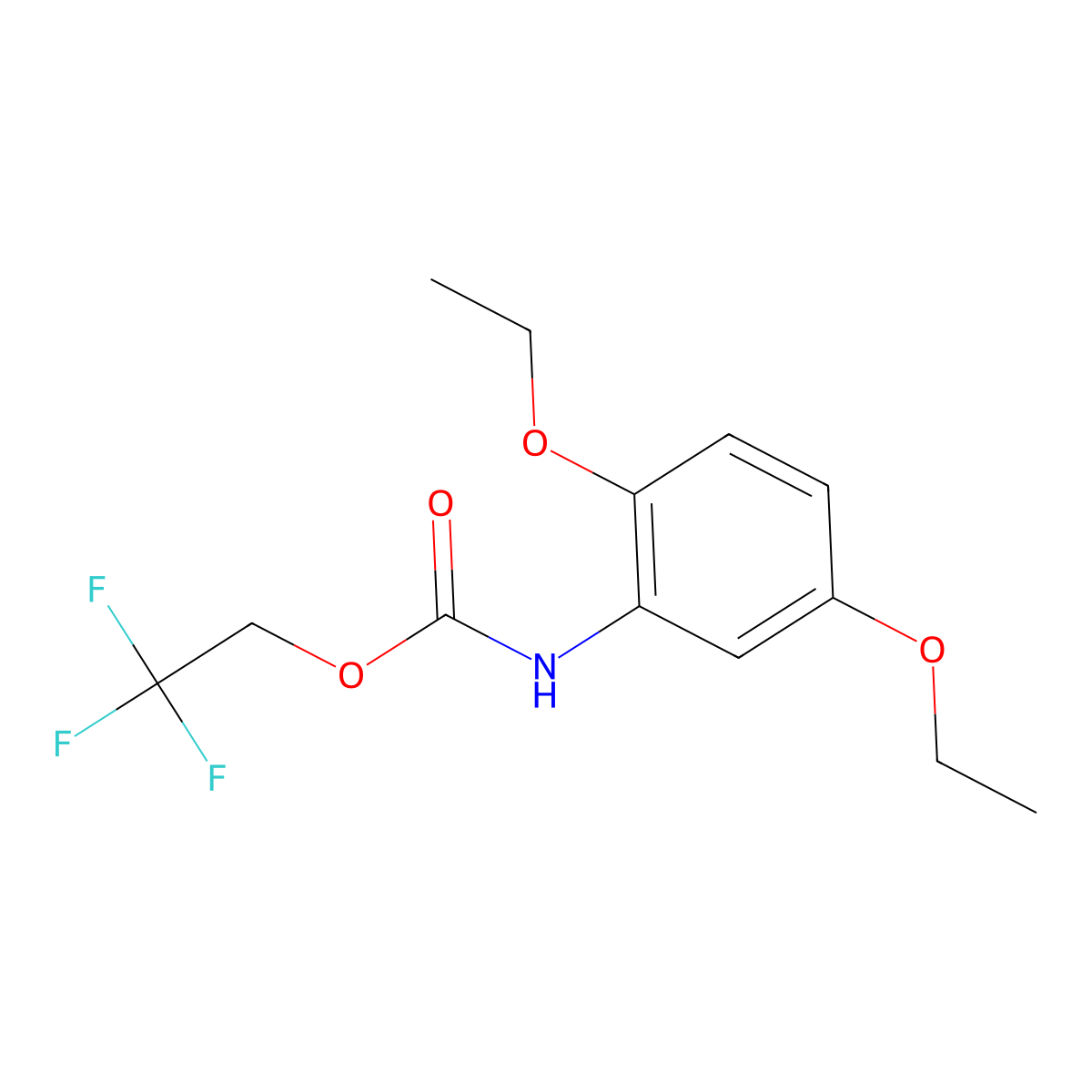 2,2,2-trifluoroethyl N-(2,5-diethoxyphenyl)carbamate molecular structure, CAS 1087788-84-8