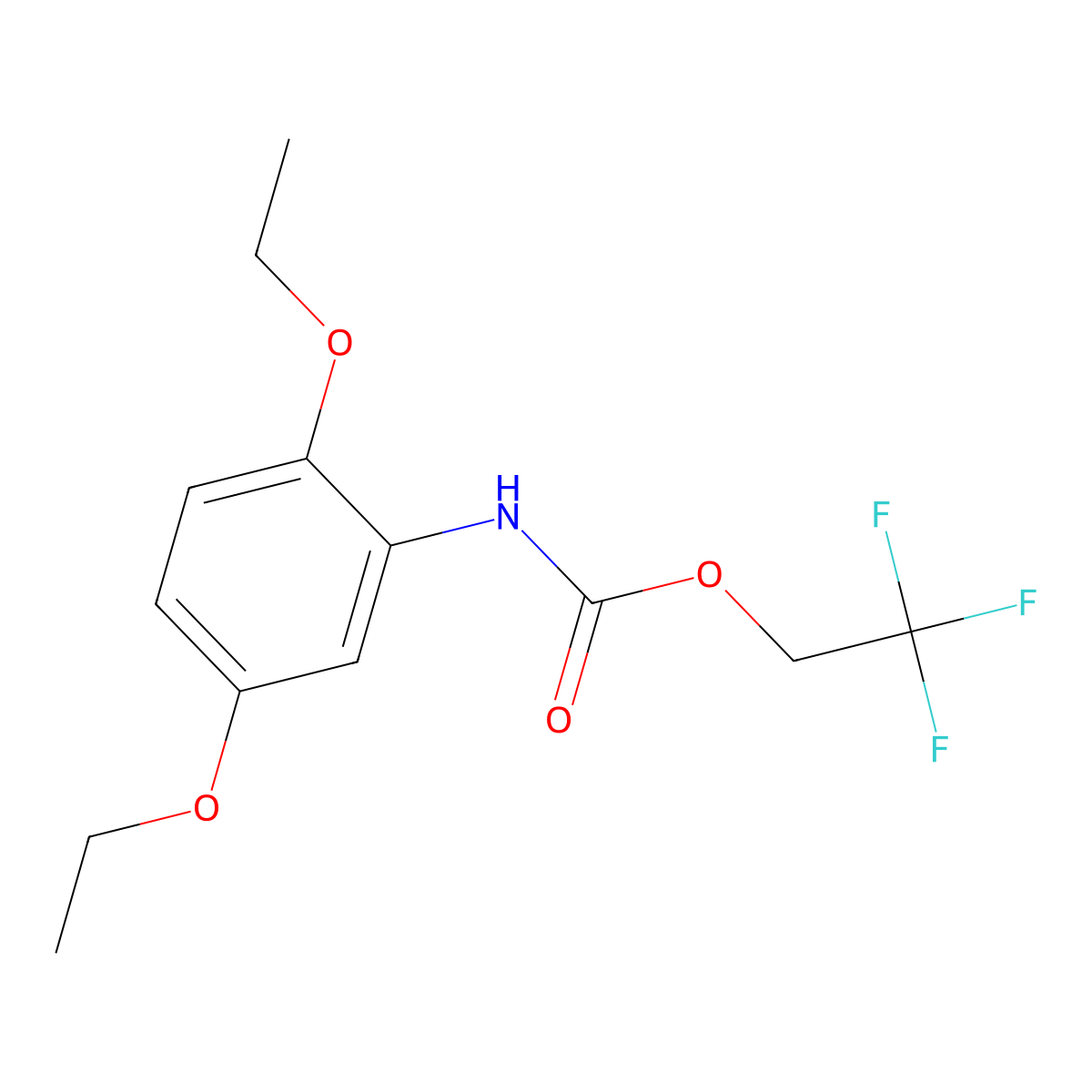 2,2,2-trifluoroethyl N-(2,5-diethoxyphenyl)carbamate molecular structure, CAS 1087788-84-8