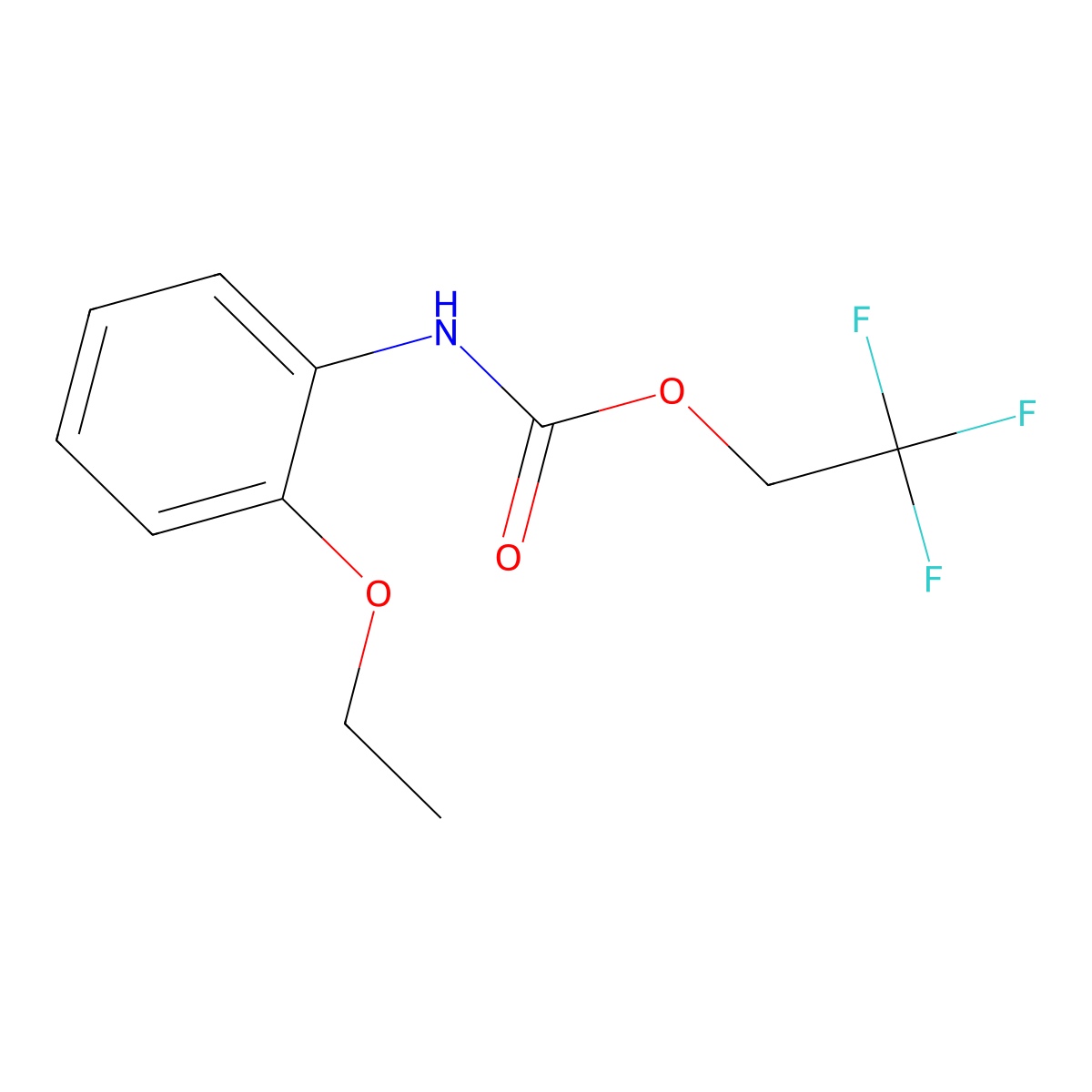 2,2,2-trifluoroethyl N-(2-ethoxyphenyl)carbamate molecular structure, CAS 1087788-86-0
