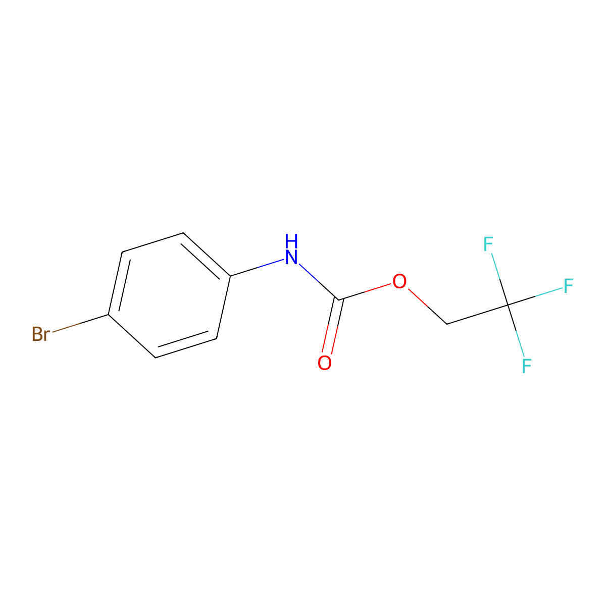 2,2,2-trifluoroethyl N-(4-bromophenyl)carbamate molecular structure, CAS 1087788-87-1