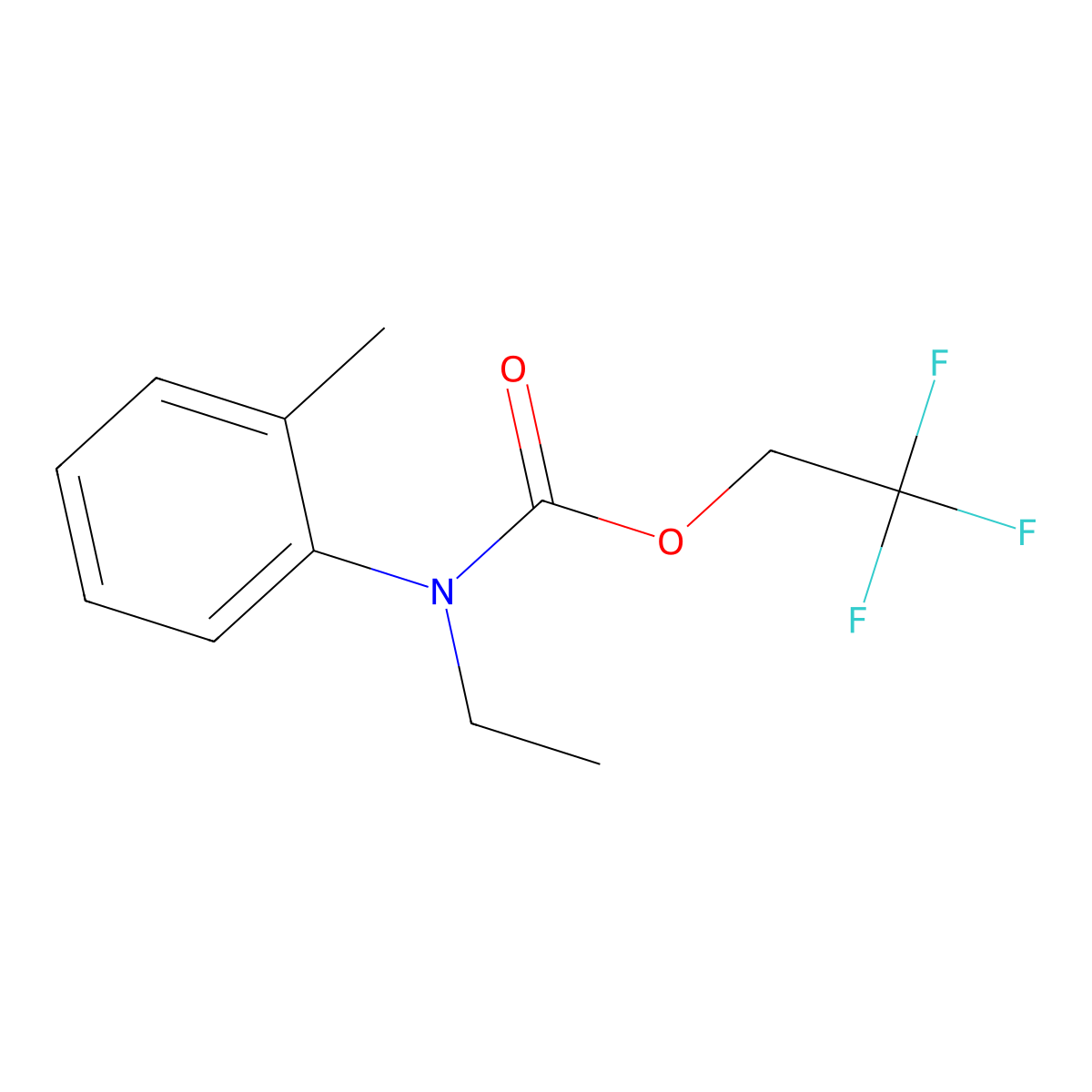 2,2,2-Trifluoroethyl ethyl(2-methylphenyl)carbamate molecular structure, CAS 1087788-88-2