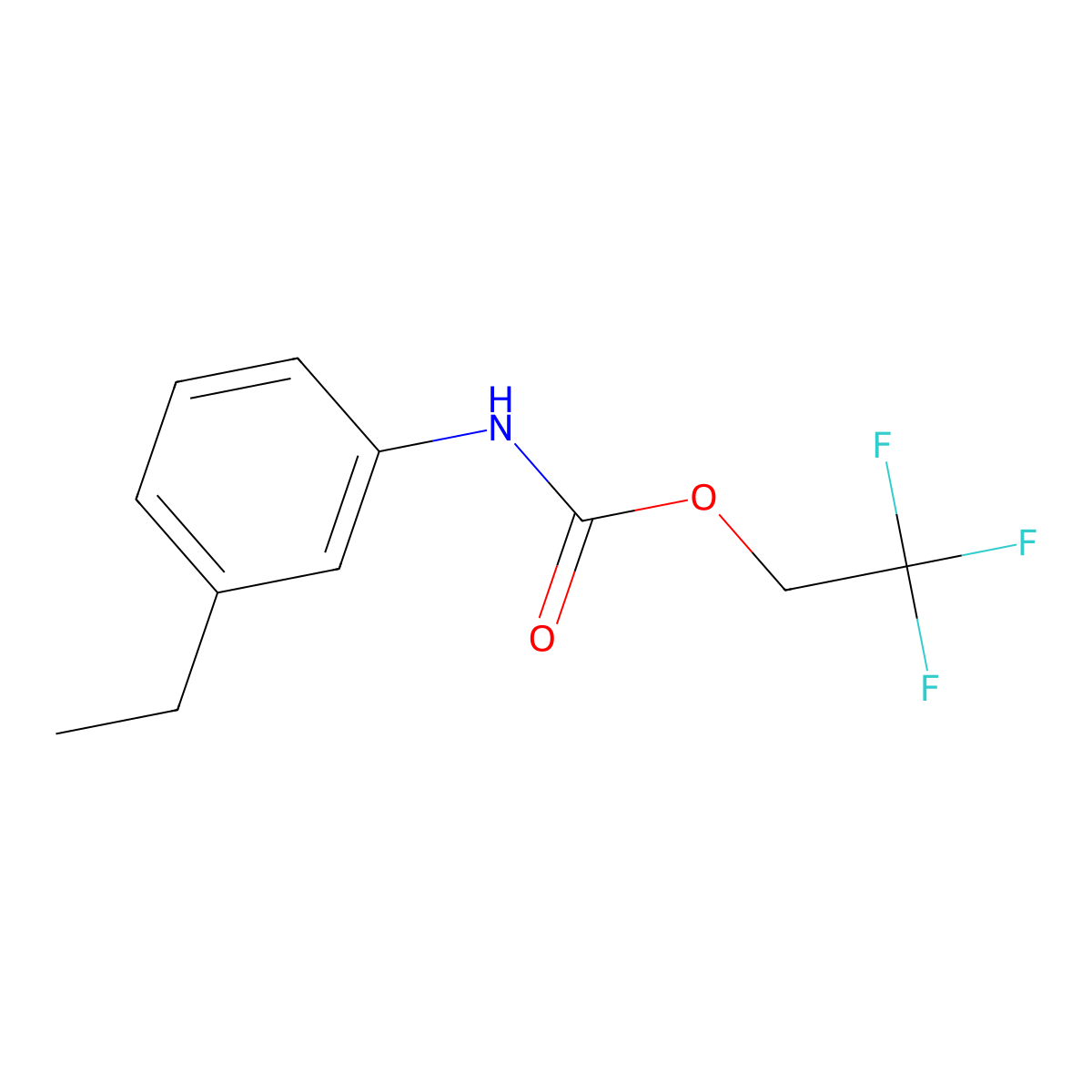 2,2,2-trifluoroethyl N-(3-ethylphenyl)carbamate molecular structure, CAS 1087788-92-8