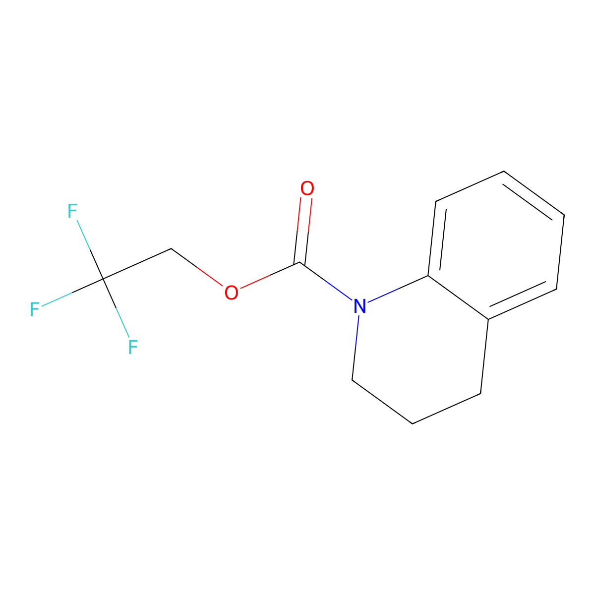 2,2,2-trifluoroethyl 3,4-dihydroquinoline-1(2H)-carboxylate molecular structure, CAS 1087788-94-0