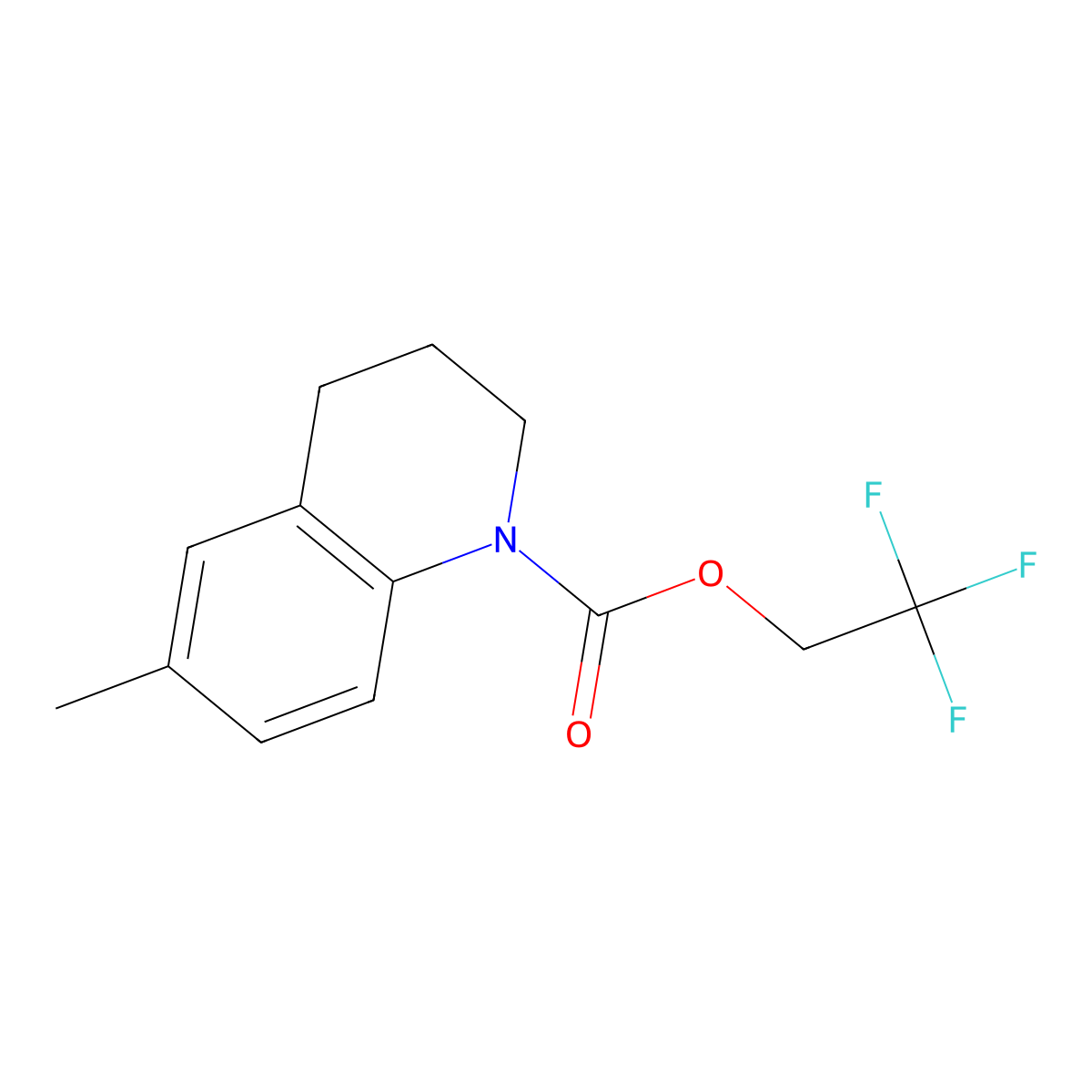 2,2,2-Trifluoroethyl 6-methyl-1,2,3,4-tetrahydroquinoline-1-carboxylate molecular structure, CAS 1087788-95-1