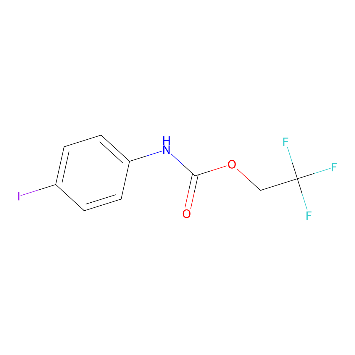 2,2,2-trifluoroethyl N-(4-iodophenyl)carbamate molecular structure, CAS 1087788-99-5