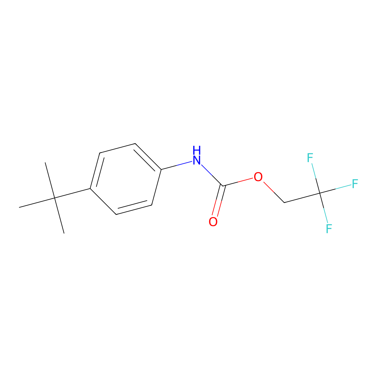 2,2,2-trifluoroethyl N-(4-tert-butylphenyl)carbamate molecular structure, CAS 1087789-00-1