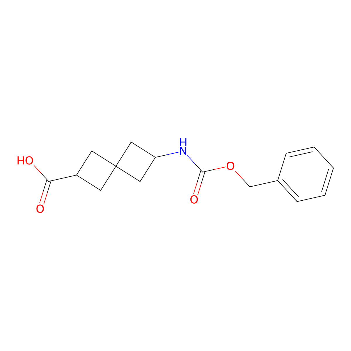 6-{[(Benzyloxy)carbonyl]amino}spiro[3.3]heptane-2-carboxylic acid molecular structure, CAS 1087789-02-3