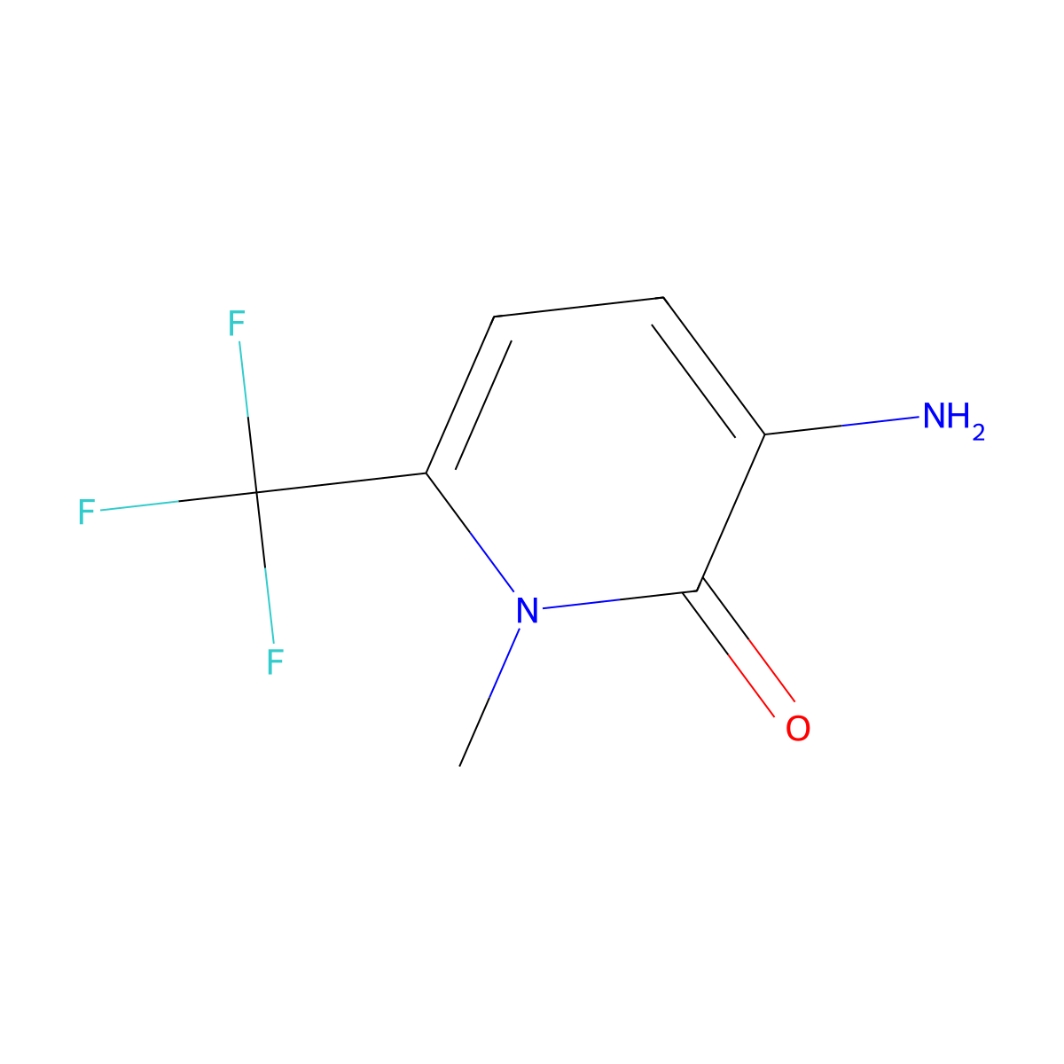 3-Amino-1-methyl-6-(trifluoromethyl)-1,2-dihydropyridin-2-one molecular structure, CAS 1087789-03-4