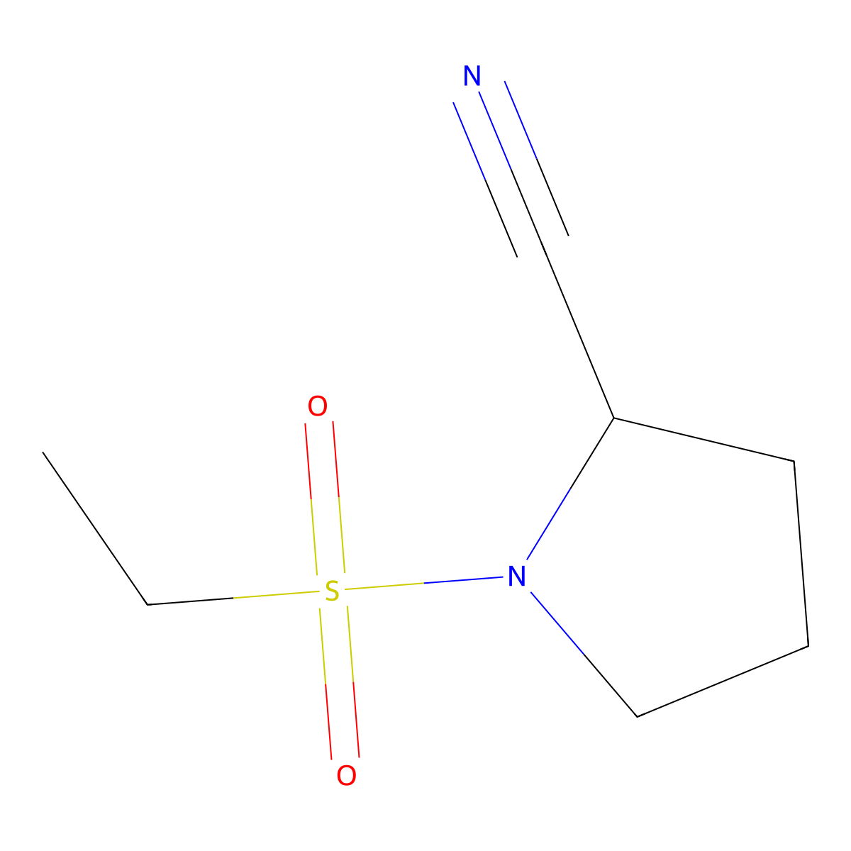 1-(Ethanesulfonyl)pyrrolidine-2-carbonitrile molecular structure, CAS 1087789-08-9