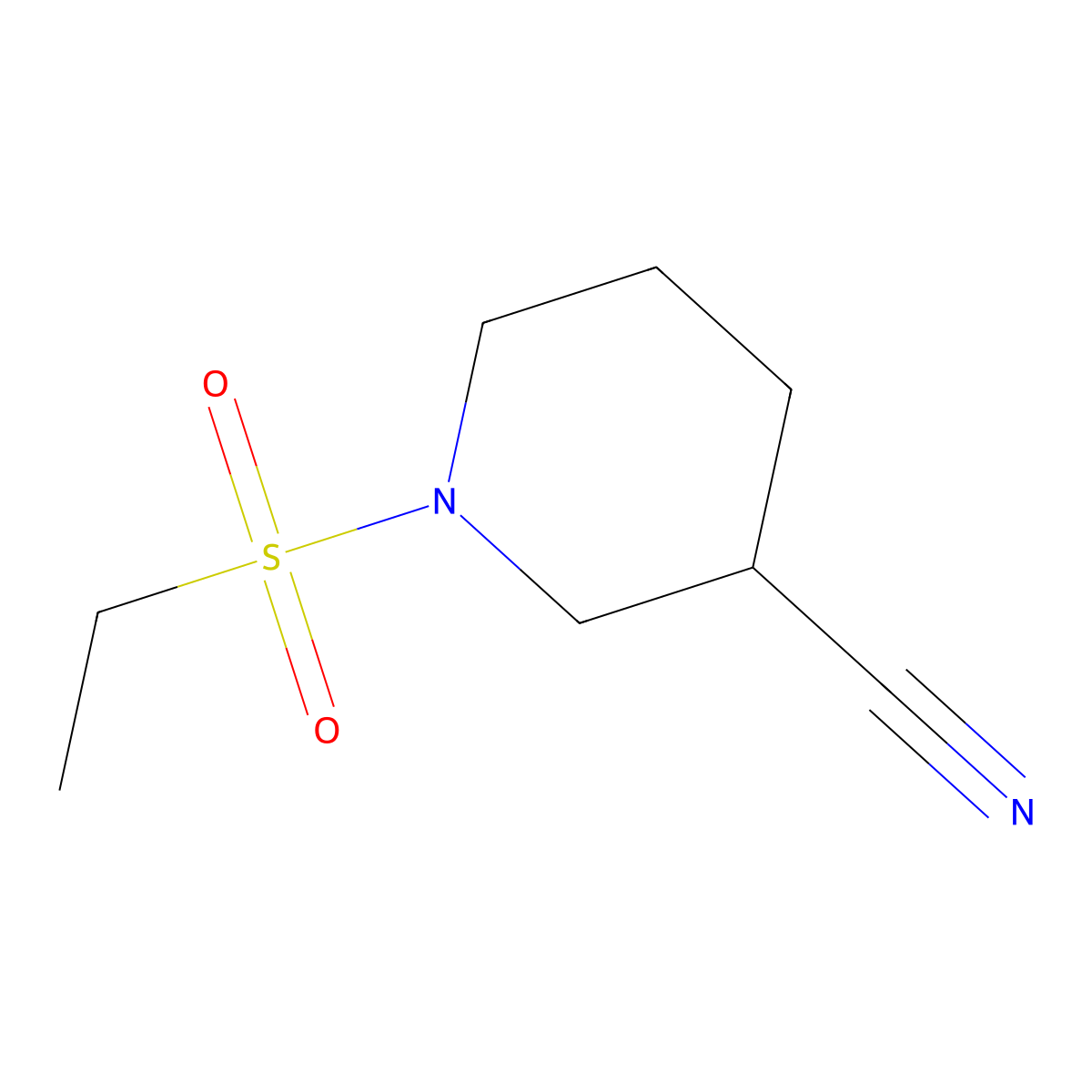 1-(Ethanesulfonyl)piperidine-3-carbonitrile molecular structure, CAS 1087789-11-4
