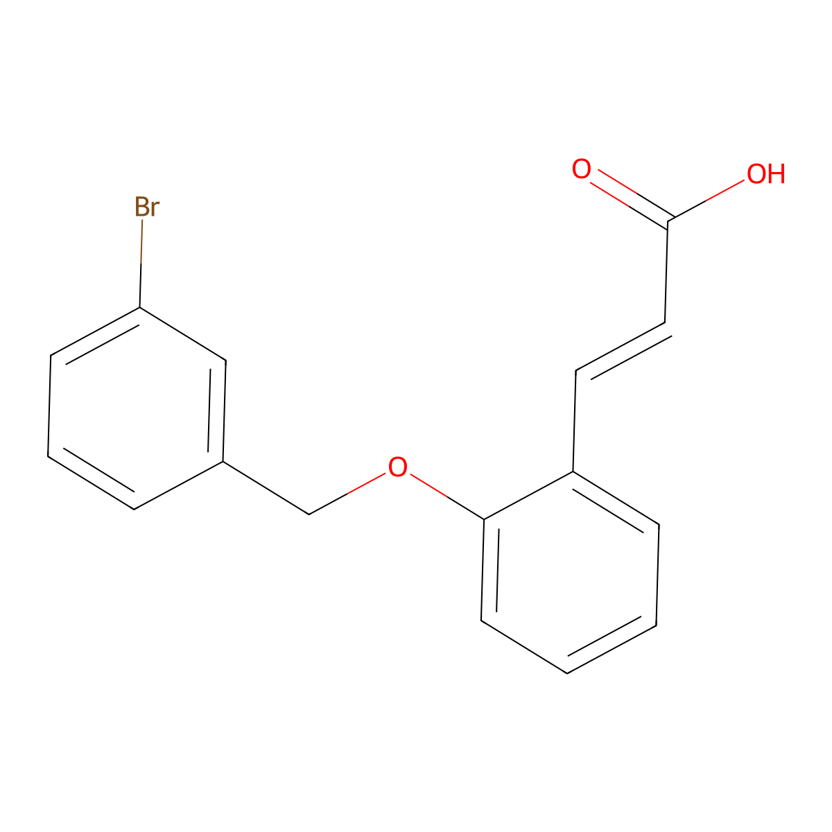 3-{2-[(3-Bromophenyl)methoxy]phenyl}prop-2-enoic acid molecular structure, CAS 1087789-75-0