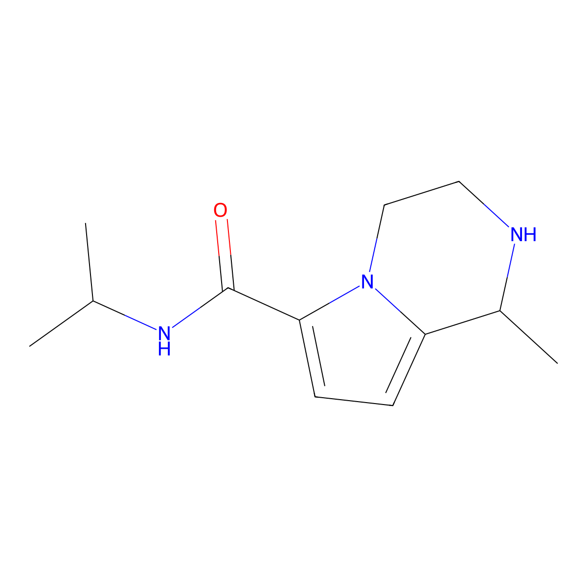 1-methyl-N-(propan-2-yl)-1H,2H,3H,4H-pyrrolo[1,2-a]pyrazine-6-carboxamide molecular structure, CAS 1087792-06-0