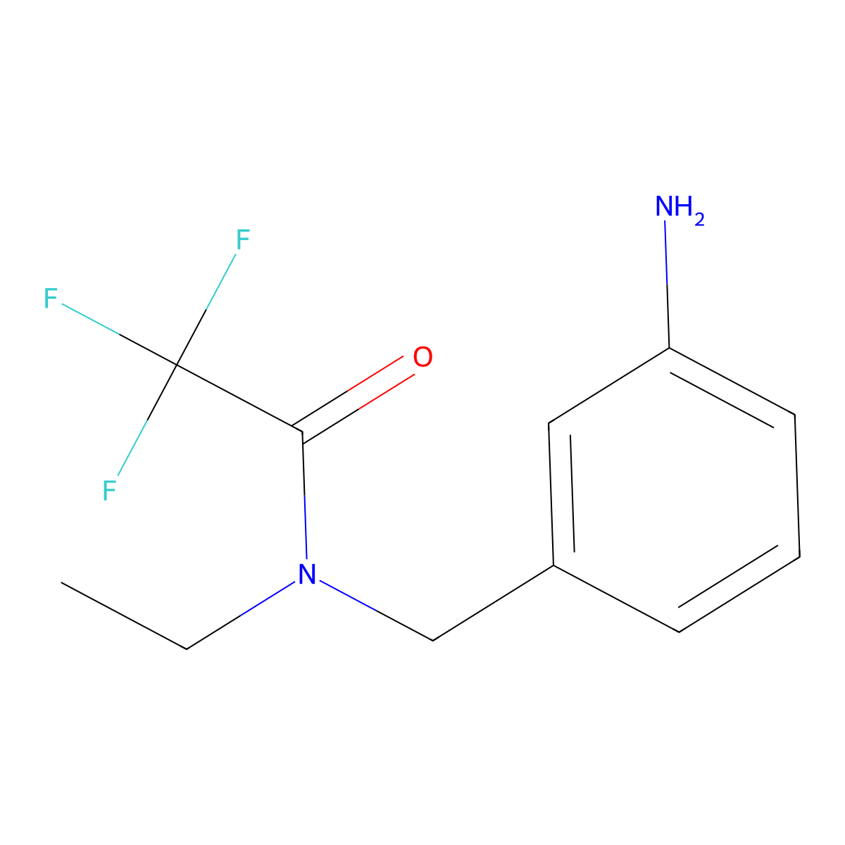 N-[(3-aminophenyl)methyl]-N-ethyl-2,2,2-trifluoroacetamide molecular structure, CAS 1087792-17-3