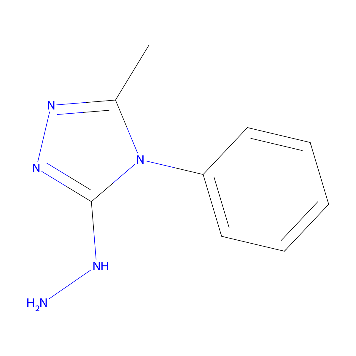 3-hydrazinyl-5-methyl-4-phenyl-4H-1,2,4-triazole molecular structure, CAS 1087792-21-9
