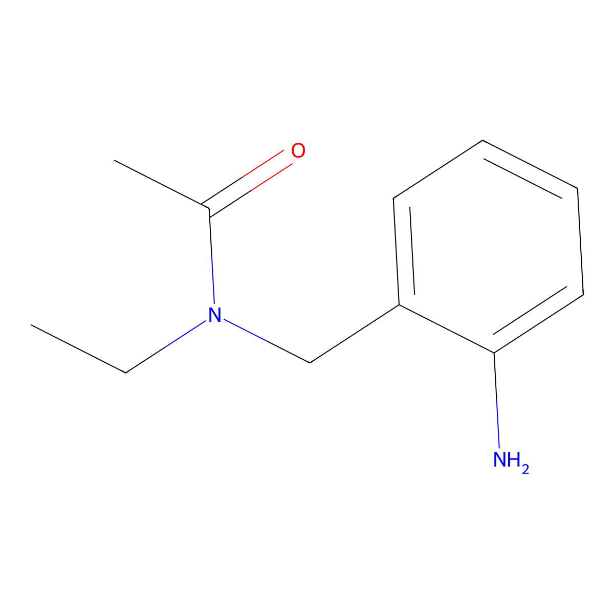 N-[(2-aminophenyl)methyl]-N-ethylacetamide molecular structure, CAS 1087792-25-3
