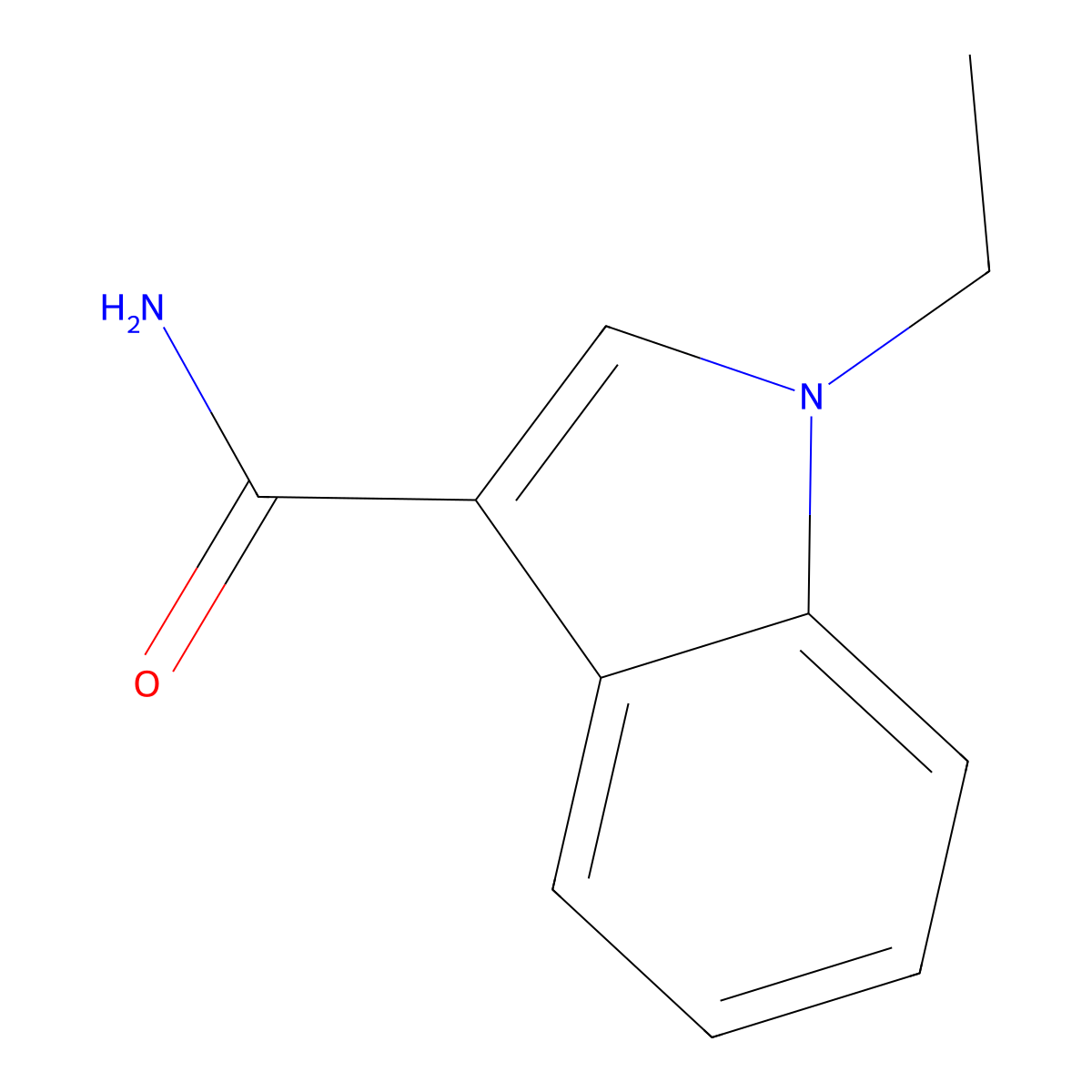 1-ethyl-1H-indole-3-carboxamide molecular structure, CAS 1087792-26-4