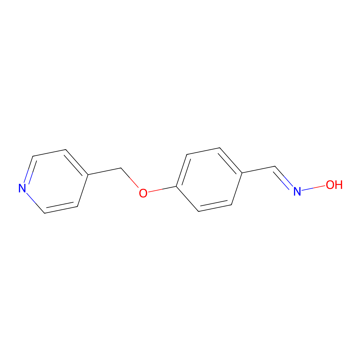 N-{[4-(pyridin-4-ylmethoxy)phenyl]methylidene}hydroxylamine molecular structure, CAS 1087792-27-5