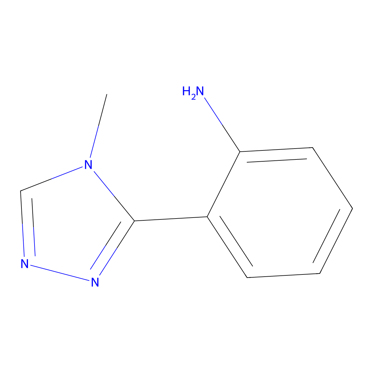 2-(4-methyl-4H-1,2,4-triazol-3-yl)aniline molecular structure, CAS 1087792-28-6