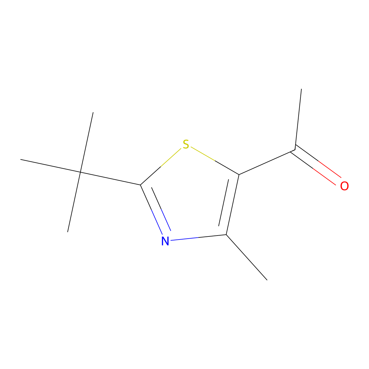 1-(2-Tert-butyl-4-methyl-1,3-thiazol-5-yl)ethan-1-one molecular structure, CAS 1087792-30-0