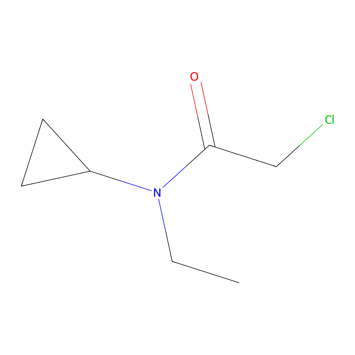 2-Chloro-N-cyclopropyl-N-ethylacetamide molecular structure, CAS 1087792-38-8