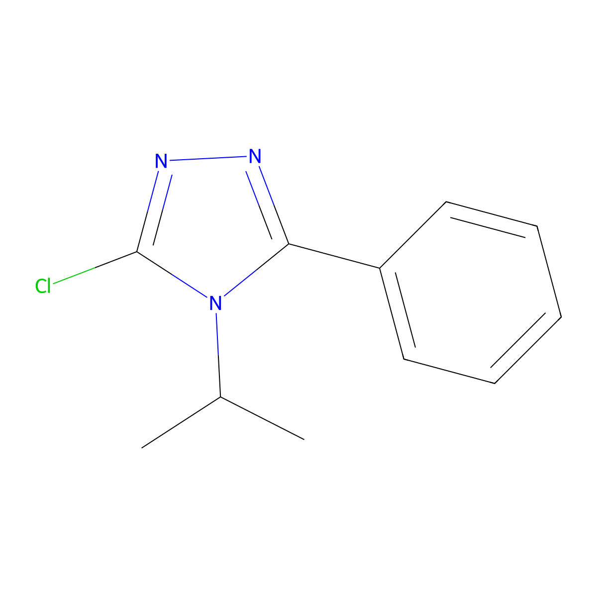 3-chloro-5-phenyl-4-(propan-2-yl)-4H-1,2,4-triazole molecular structure, CAS 1087792-43-5