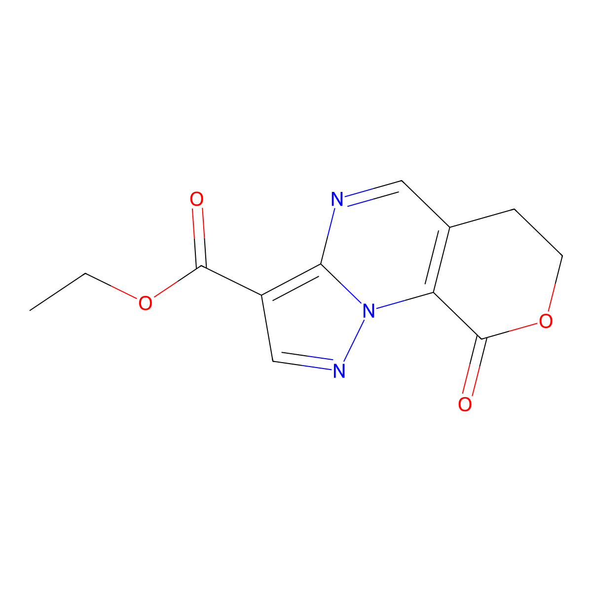 ethyl 9-oxo-6,9-dihydro-7H-pyrano[4,3-e]pyrazolo[1,5-a]pyrimidine-3-carboxylate molecular structure, CAS 1087792-66-2