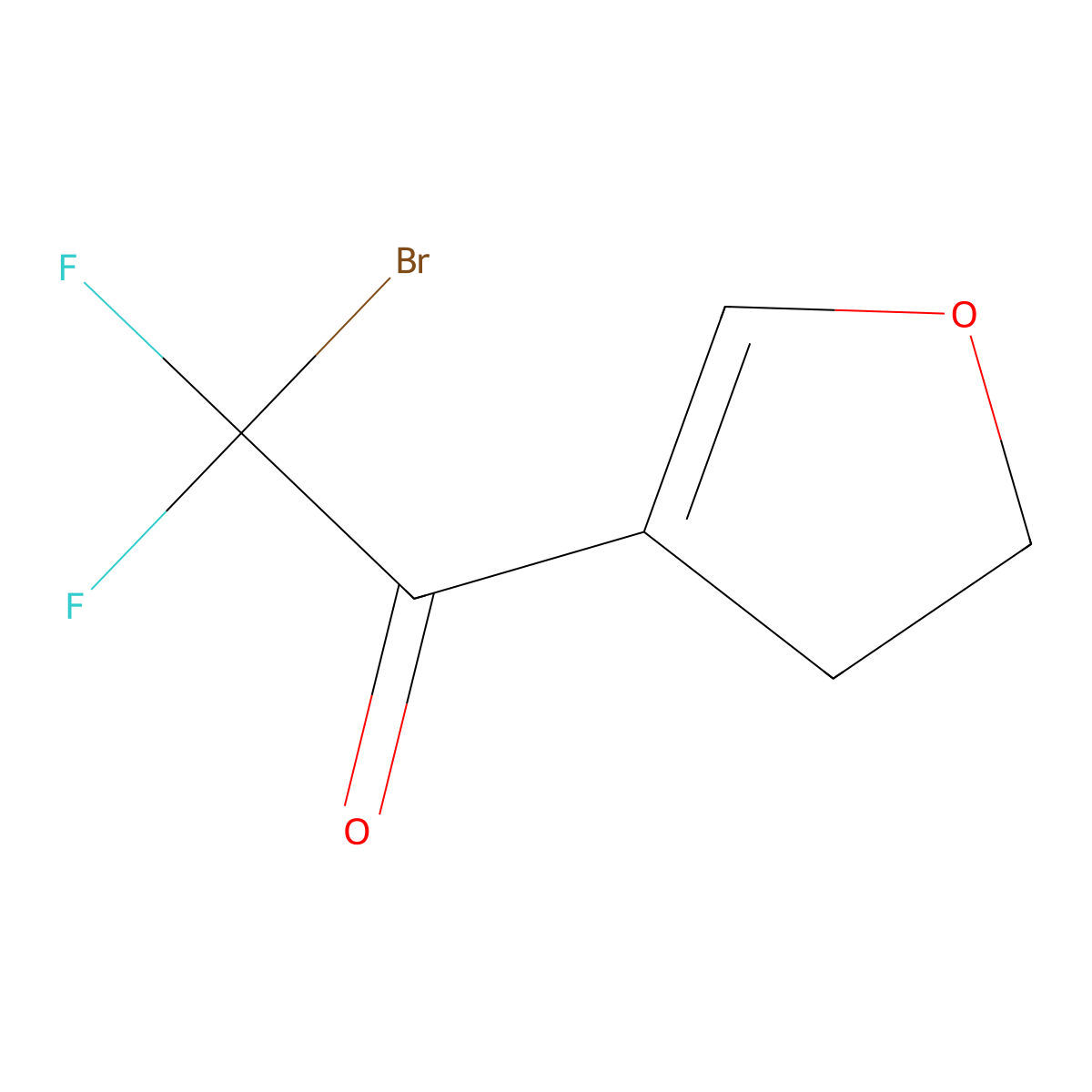 2-Bromo-1-(4,5-dihydrofuran-3-yl)-2,2-difluoroethan-1-one molecular structure, CAS 1087792-68-4
