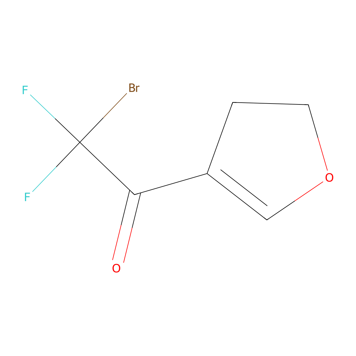 2-Bromo-1-(4,5-dihydrofuran-3-yl)-2,2-difluoroethan-1-one molecular structure, CAS 1087792-68-4