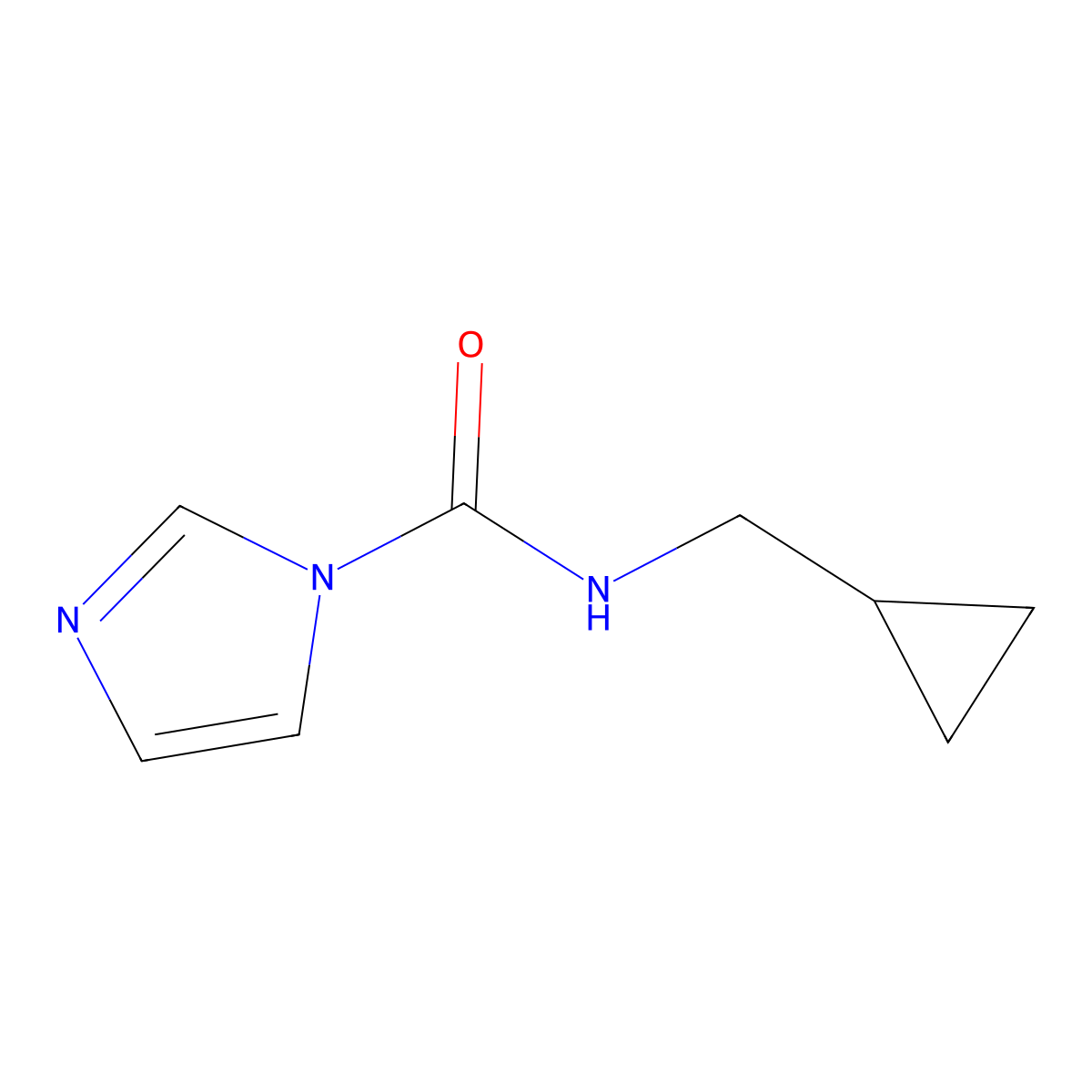 N-(cyclopropylmethyl)-1H-imidazole-1-carboxamide molecular structure, CAS 1087797-70-3