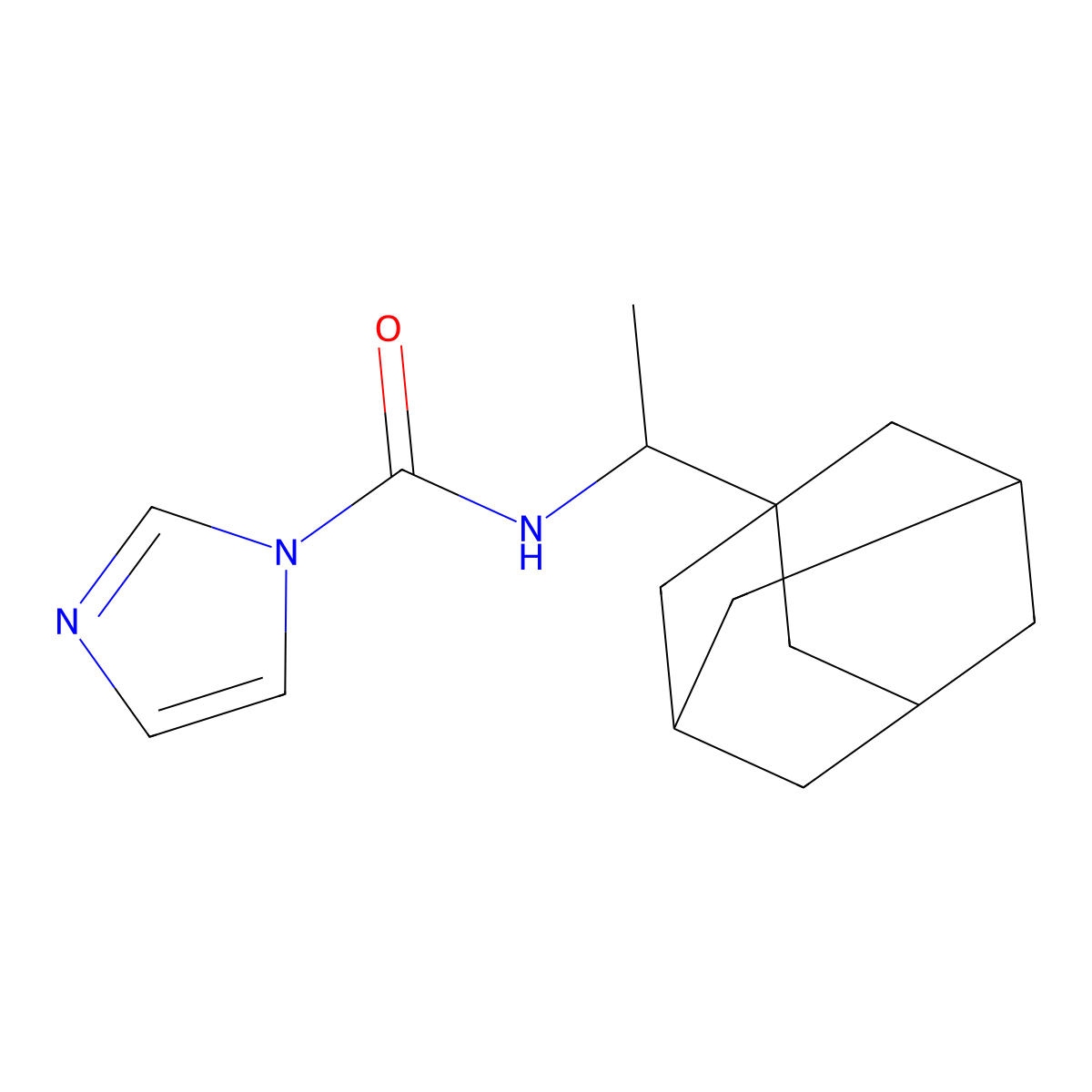 N-[1-(adamantan-1-yl)ethyl]-1H-imidazole-1-carboxamide molecular structure, CAS 1087797-76-9